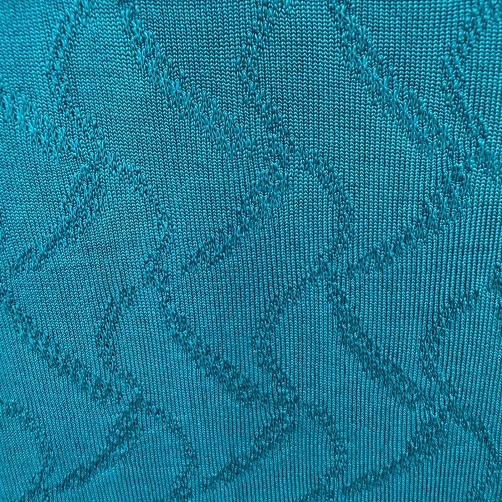 Chicos  XL Womens Cardigan Size 3 Teal Textured Tie Front 3/4 Sleeve Jewel tone